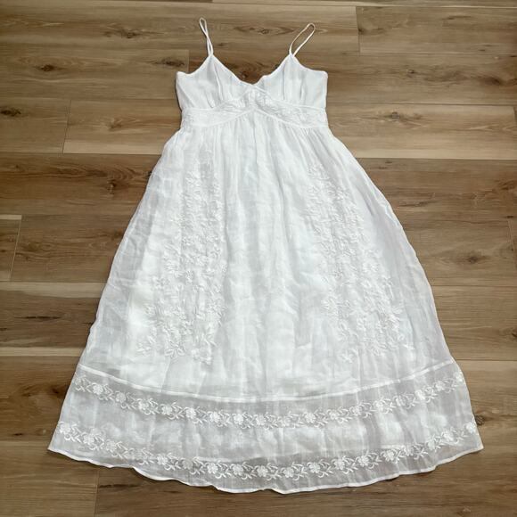 J. Crew Embroidered Midi Dress in Ramie CK823 12
